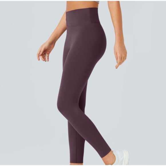 Halara Softlyzero Double Crossover Color Block Leggings Sz XS Purple UPF50+ - Picture 3 of 10